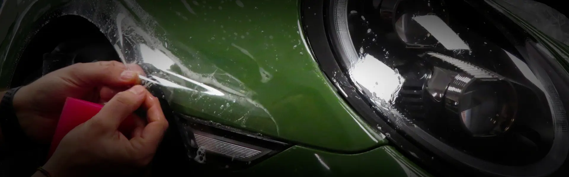 Paint protection film for cars: a car protected from any kind of damage.
